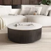 CouchtischFiorano 90x90 cm Marmor Weiß Metall Black Antique Sofort versandfertig