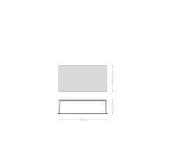 CouchtischLevente 110x60 cm Keramik Laminam® Nero Greco Anthrazit Gestell Metall Schwarz Sofort versandfertig