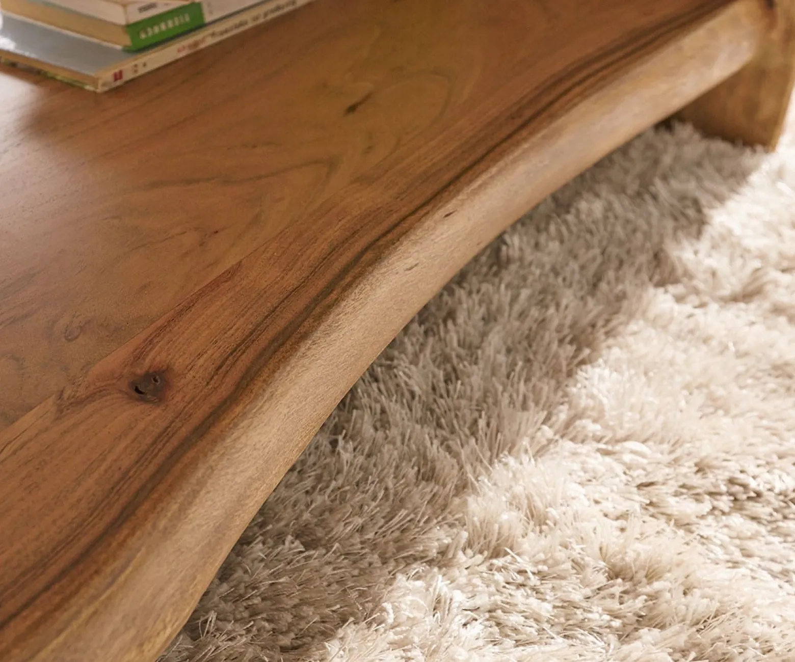 CouchtischLive-Edge 130x60 cm Akazie Natur Baumkante Sofort versandfertig