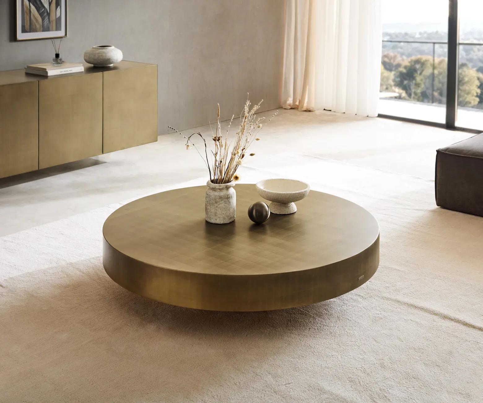 CouchtischRyo 120x30 cm Metallic Gold Sofort versandfertig