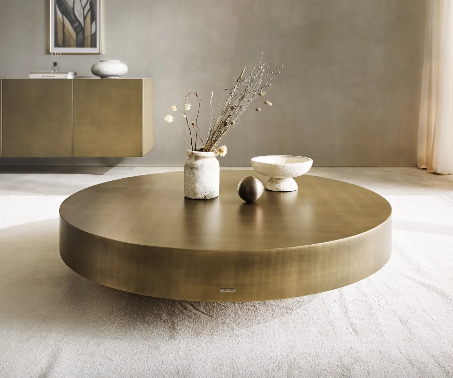 CouchtischRyo 120x30 cm Metallic Gold Sofort versandfertig
