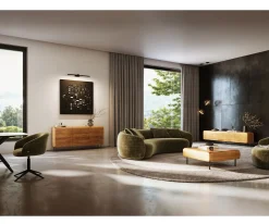 CouchtischShavani 100x50 cm Akazie Natur 1 Schublade L-Fuß Edelstahl Silber Sofort versandfertig