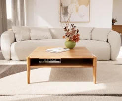 CouchtischSimcha 90x90 cm Akazie Natur 1 Fach Sofort versandfertig