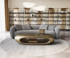 CouchtischSinor 140x65 cm Metallic Gold Versandfertig ca. 25.09.26