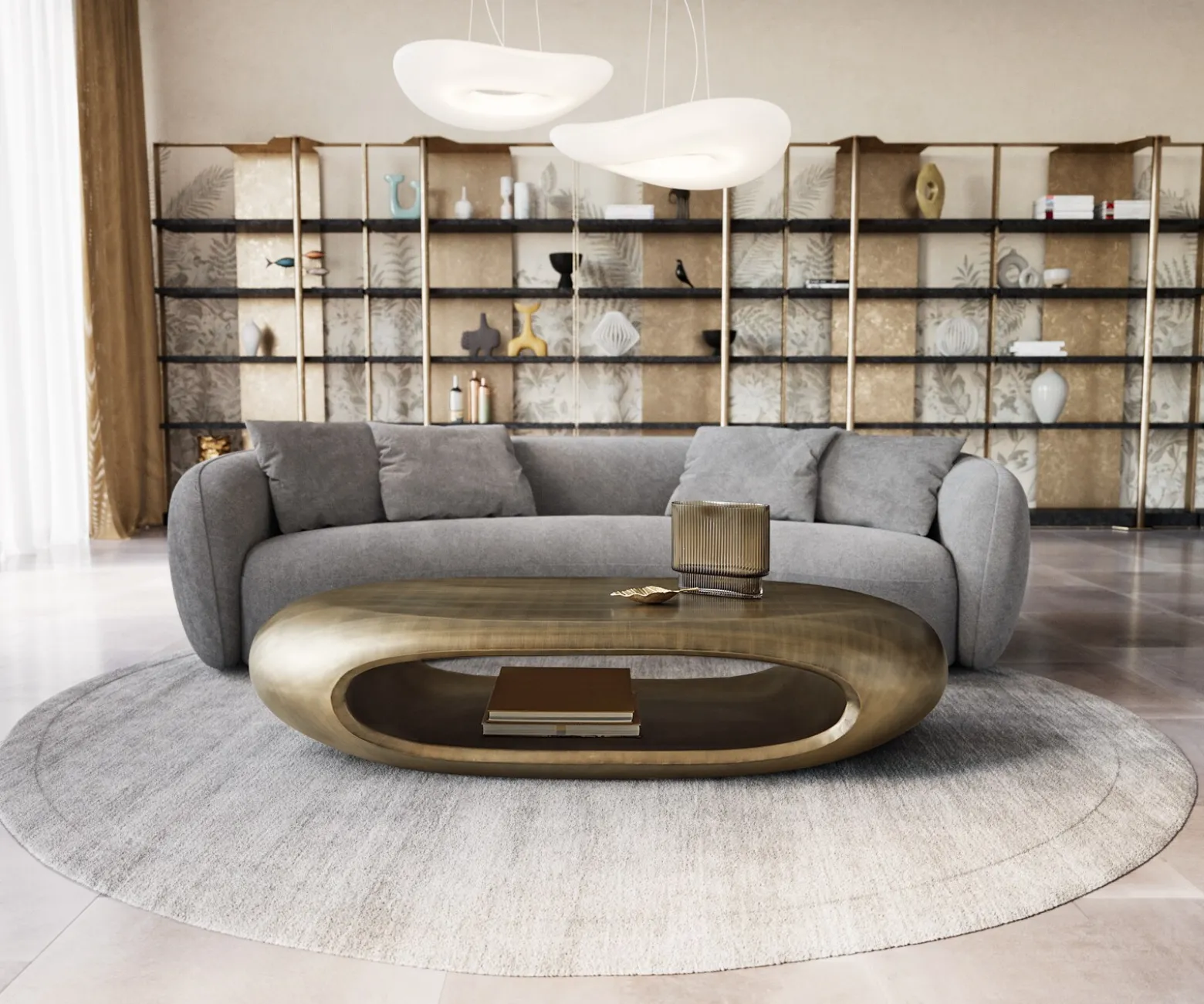 CouchtischSinor 140x65 cm Metallic Gold Versandfertig ca. 25.09.26