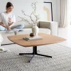 CouchtischTalita 90x90 cm Ulme Natur Metall Effektfinish Titan Sofort versandfertig