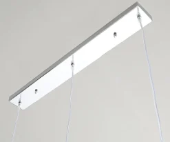 DeckenleuchtePentola 75 cm Chrom Silberfarben Metall Sofort versandfertig