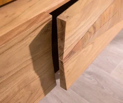 Designer-LowboardWyatt 175 cm Akazie Natur 2 Türen 1 Klappe Sofort versandfertig