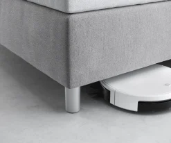 DreamFußvariantenset Boxspringsystem alufarbig Füße Bodenfreiheit 10 cm für Bettbreite 120 Sofort versandfertig