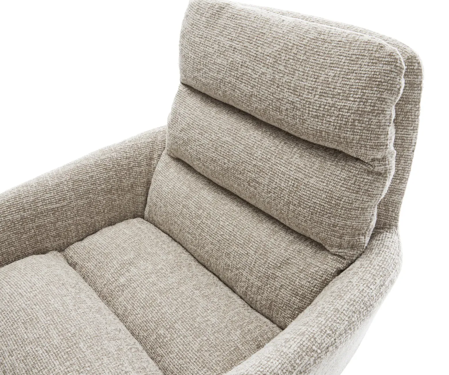 DrehstuhlAbelia-Flex mit Armlehnen Webstoff Soft Beige Kreuzgestell breit Graphit 360° drehbar Wippfunktion Sofort versandfertig