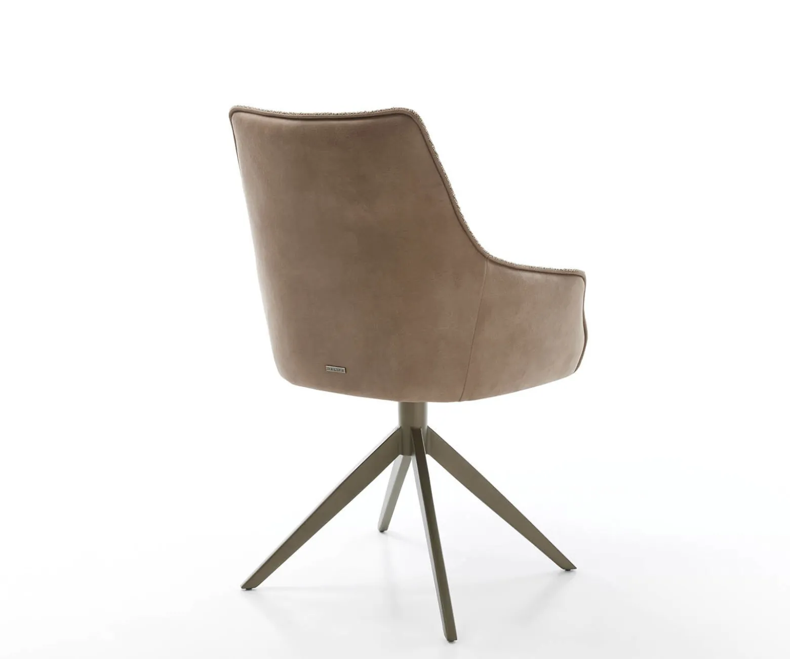 DrehstuhlAlja-Flex mit Armlehnen Materialmix Schlamm Kreuzgestell breit Effektfinish Titan 360° drehbar Taschenfederkern Sofort versandfertig