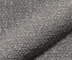 DrehstuhlCaja-Flex mit Armlehnen Bouclé Silbergrau Kreuzgestell breit Schwarz 360° drehbar Taschenfederkern Sofort versandfertig