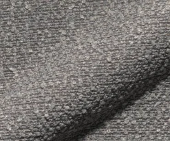 DrehstuhlCaja-Flex mit Armlehnen Bouclé Silbergrau Kreuzgestell breit Edelstahl 360° drehbar Wippfunktion Taschenfederkern Sofort versandfertig