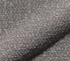 DrehstuhlCaja-Flex mit Armlehnen Bouclé Silbergrau Kreuzgestell breit Effektfinish Titan 360° drehbar Taschenfederkern Sofort versandfertig