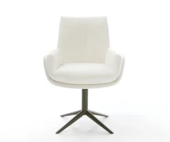 DrehstuhlClea-Flex Bouclé Soft Beige Fußkreuz Effektfinish Titan 360° drehbar Wippfunktion Sofort versandfertig