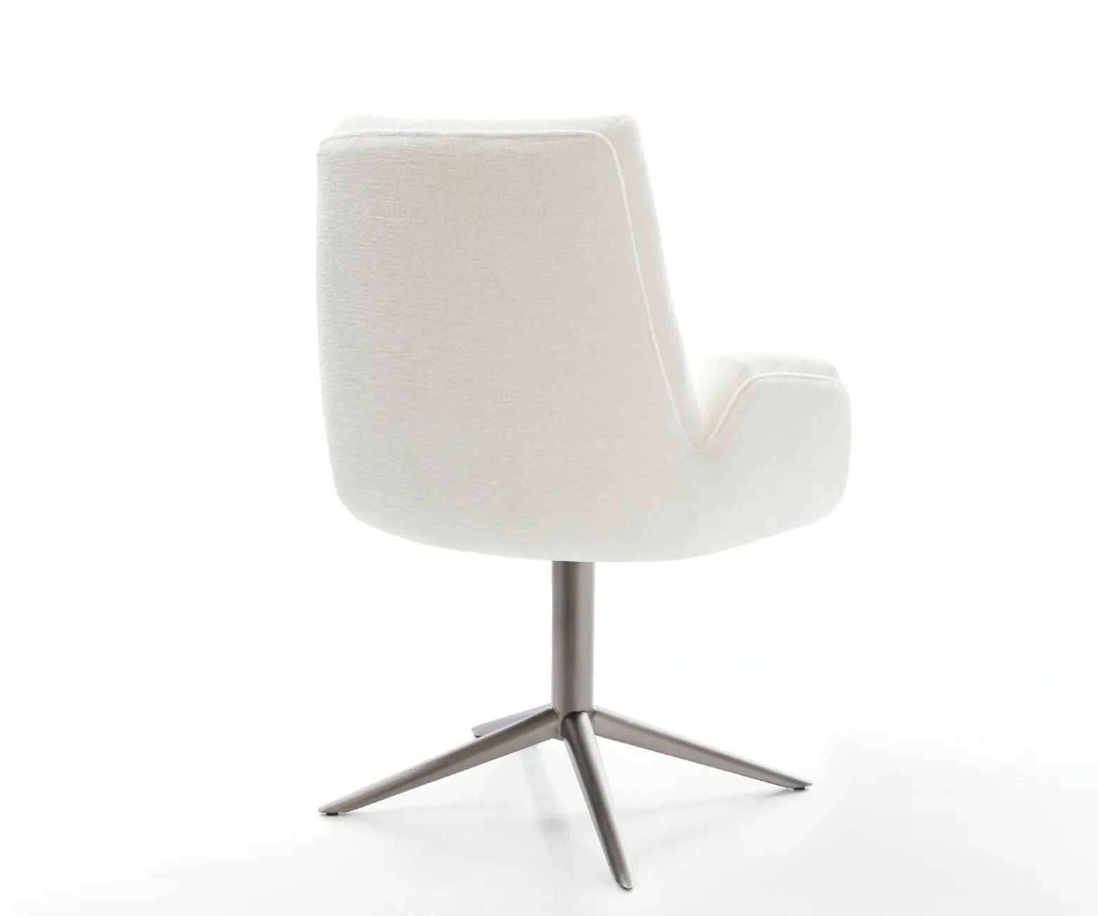 DrehstuhlClea-Flex Bouclé Soft Beige Fußkreuz Graphit 360° drehbar Wippfunktion Sofort versandfertig