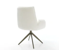 DrehstuhlClea-Flex Bouclé Soft Beige Kreuzgestell breit Effektfinish Titan 360° drehbar Wippfunktion Sofort versandfertig