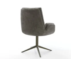 DrehstuhlClea-Flex Bouclé Soft Schlamm Fußkreuz Effektfinish Titan 360° drehbar Wippfunktion Sofort versandfertig