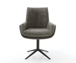 DrehstuhlClea-Flex Bouclé Soft Schlamm Fußkreuz Schwarz 360° drehbar Wippfunktion Sofort versandfertig