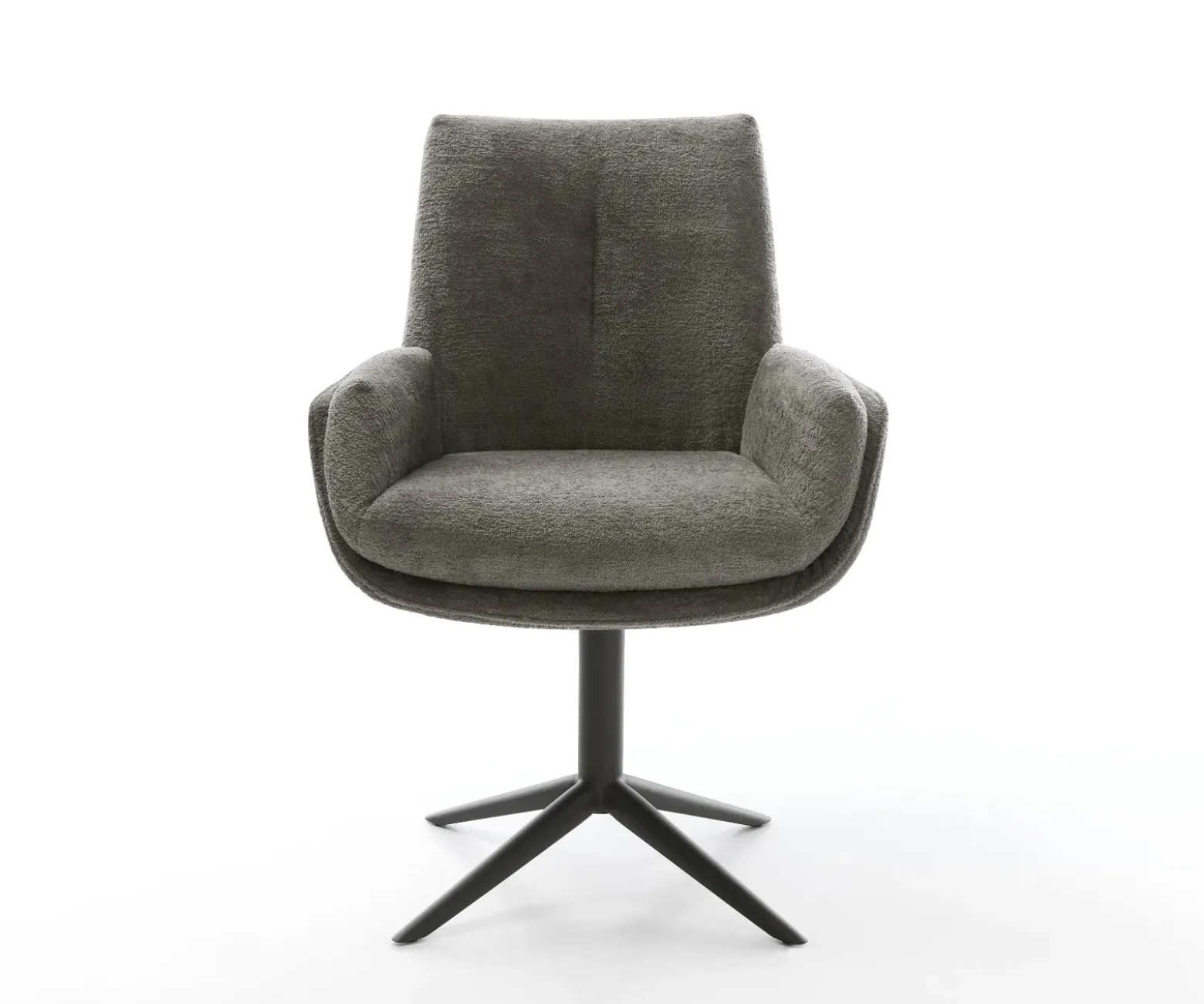 DrehstuhlClea-Flex Bouclé Soft Schlamm Fußkreuz Schwarz 360° drehbar Wippfunktion Sofort versandfertig