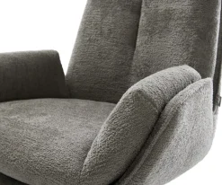 DrehstuhlClea-Flex Bouclé Soft Schlamm Fußkreuz Schwarz 360° drehbar Wippfunktion Sofort versandfertig