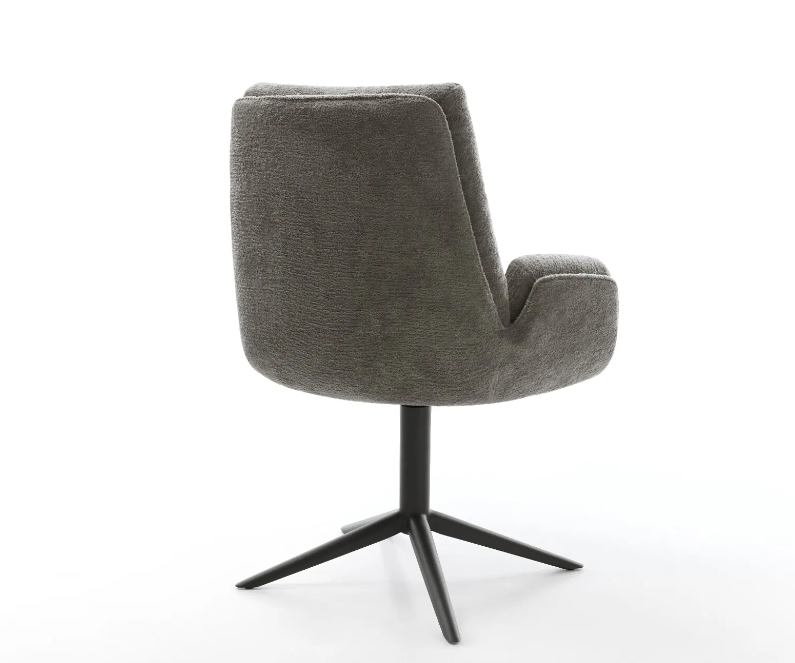 DrehstuhlClea-Flex Bouclé Soft Schlamm Fußkreuz Schwarz 360° drehbar Wippfunktion Sofort versandfertig