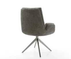 DrehstuhlClea-Flex Bouclé Soft Schlamm Kreuzgestell breit Graphit 360° drehbar Wippfunktion Sofort versandfertig