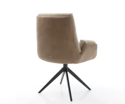 DrehstuhlClea-Flex Materialmix Schlamm Kreuzgestell breit Schwarz 360° drehbar Sofort versandfertig