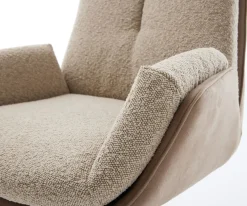 DrehstuhlClea-Flex Materialmix Schlamm Kreuzgestell breit Effektfinish Titan 360° drehbar Sofort versandfertig