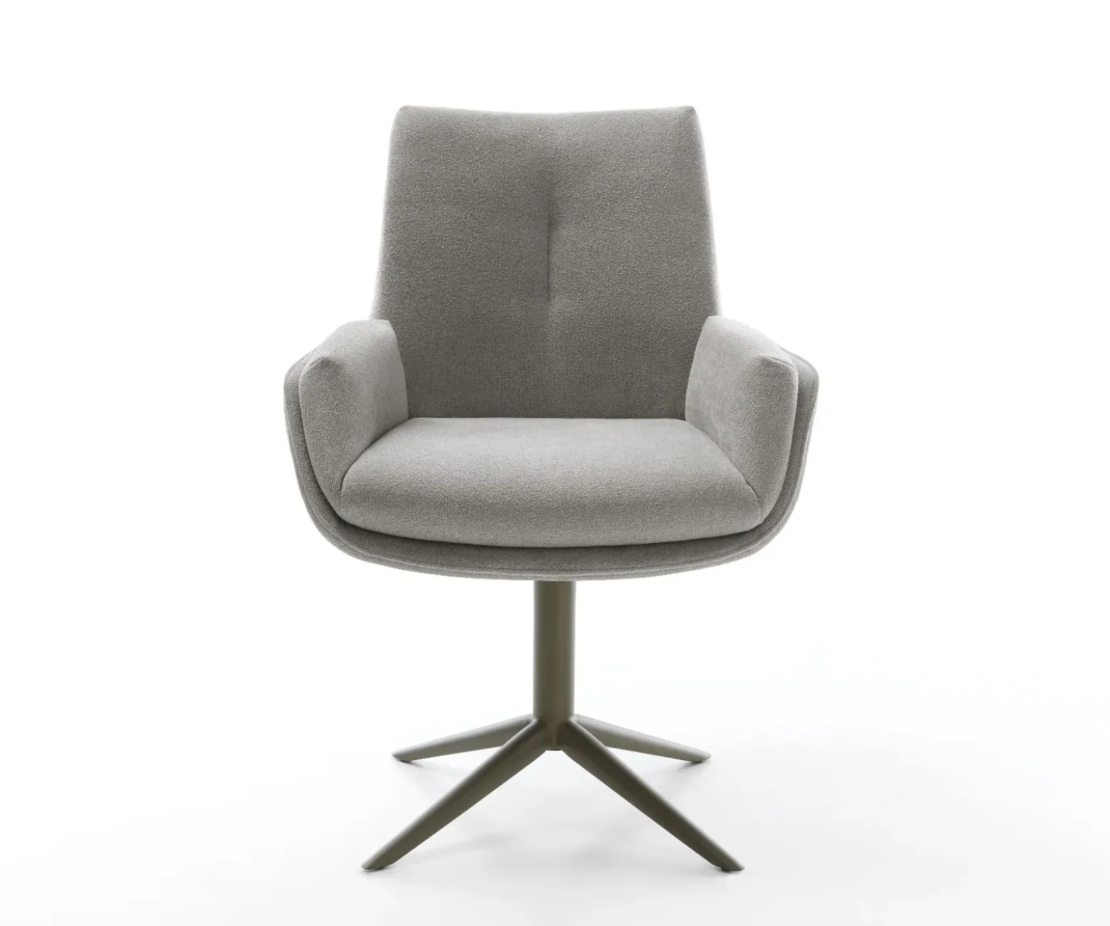 DrehstuhlClea-Flex Strukturstoff Soft Grau Fußkreuz Effektfinish Titan 360° drehbar Wippfunktion Sofort versandfertig