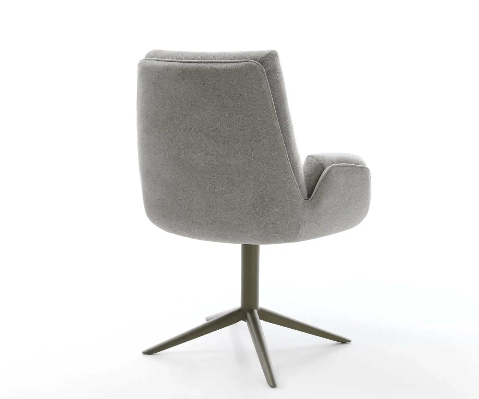 DrehstuhlClea-Flex Strukturstoff Soft Grau Fußkreuz Effektfinish Titan 360° drehbar Wippfunktion Sofort versandfertig