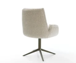 DrehstuhlClea-Flex Webstoff Soft Beige Fußkreuz Effektfinish Titan 360° drehbar Wippfunktion Sofort versandfertig