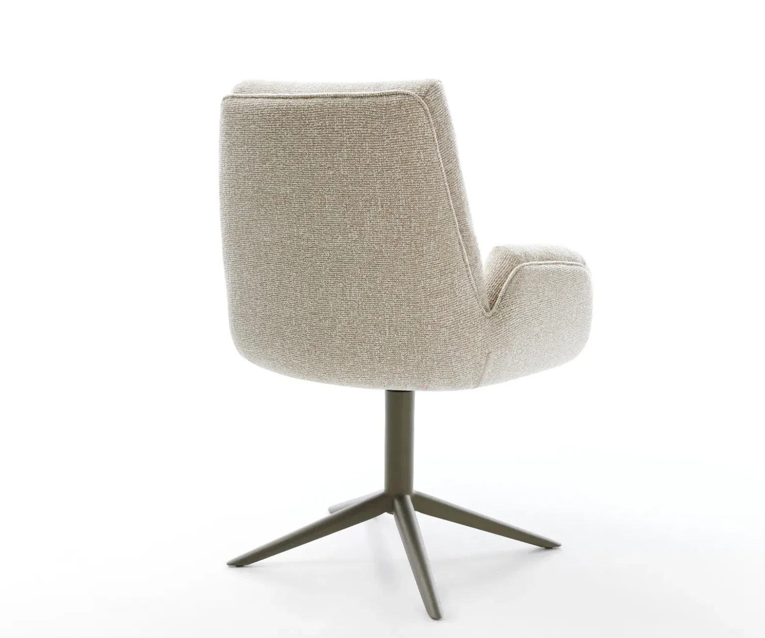 DrehstuhlClea-Flex Webstoff Soft Beige Fußkreuz Effektfinish Titan 360° drehbar Wippfunktion Sofort versandfertig