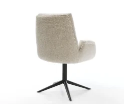 DrehstuhlClea-Flex Webstoff Soft Beige Fußkreuz Schwarz 360° drehbar Wippfunktion Sofort versandfertig
