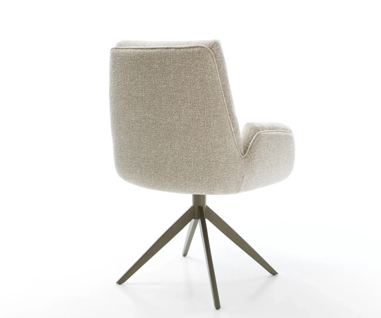 DrehstuhlClea-Flex Webstoff Soft Beige Kreuzgestell breit Effektfinish Titan 360° drehbar Wippfunktion Sofort versandfertig