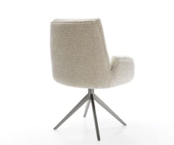 DrehstuhlClea-Flex Webstoff Soft Beige Kreuzgestell breit Graphit 360° drehbar Wippfunktion Sofort versandfertig