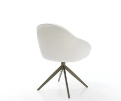 DrehstuhlGaio-Flex Bouclé Soft Beige Kreuzgestell breit Effektfinish Titan 360° drehbar Wippfunktion Sofort versandfertig