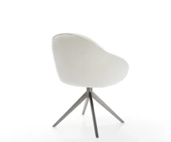 DrehstuhlGaio-Flex Bouclé Soft Beige Kreuzgestell breit Graphit 360° drehbar Wippfunktion Sofort versandfertig
