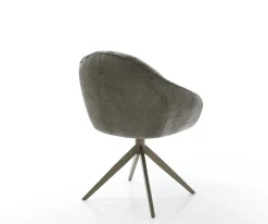 DrehstuhlGaio-Flex Bouclé Soft Schlamm Kreuzgestell breit Effektfinish Titan 360° drehbar Wippfunktion Sofort versandfertig