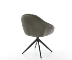 DrehstuhlGaio-Flex Bouclé Soft Schlamm Kreuzgestell breit Schwarz 360° drehbar Wippfunktion Sofort versandfertig