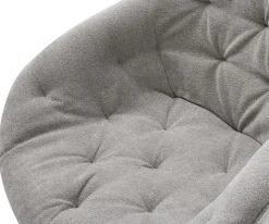 DrehstuhlGaio-Flex Strukturstoff Soft Grau Kreuzgestell breit Schwarz 360° drehbar Wippfunktion Sofort versandfertig