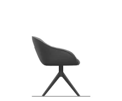 DrehstuhlGaio-Flex Strukturstoff Soft Grau Kreuzgestell breit Schwarz 360° drehbar Wippfunktion Sofort versandfertig