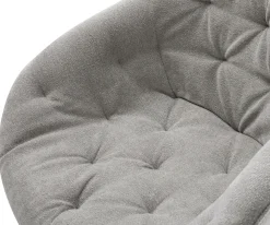 DrehstuhlGaio-Flex Strukturstoff Soft Grau Kreuzgestell breit Weiß 360° drehbar Wippfunktion Sofort versandfertig