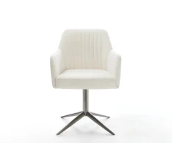 DrehstuhlGreg-Flex Bouclé Soft Beige Fußkreuz Graphit 360° drehbar Wippfunktion Taschenfederkern Sofort versandfertig