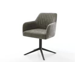 DrehstuhlGreg-Flex Bouclé Soft Schlamm Fußkreuz Schwarz 360° drehbar Wippfunktion Taschenfederkern Sofort versandfertig