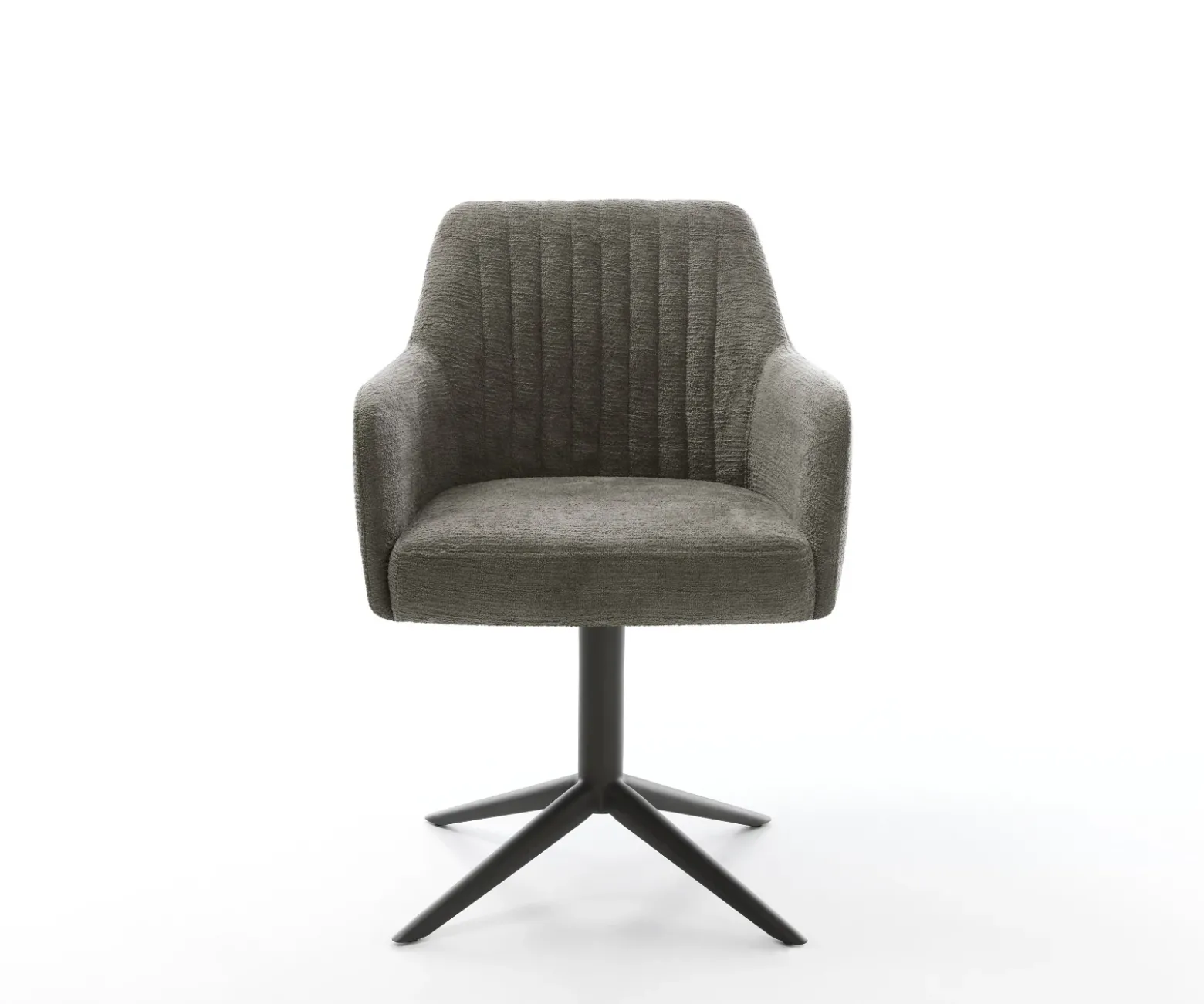 DrehstuhlGreg-Flex Bouclé Soft Schlamm Fußkreuz Schwarz 360° drehbar Wippfunktion Taschenfederkern Sofort versandfertig
