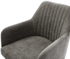 DrehstuhlGreg-Flex Bouclé Soft Schlamm Fußkreuz Schwarz 360° drehbar Wippfunktion Taschenfederkern Sofort versandfertig