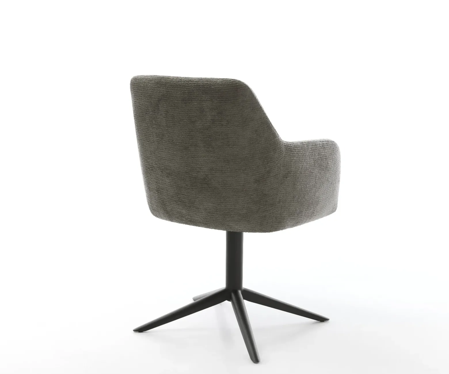 DrehstuhlGreg-Flex Bouclé Soft Schlamm Fußkreuz Schwarz 360° drehbar Wippfunktion Taschenfederkern Sofort versandfertig