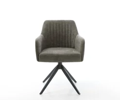 DrehstuhlGreg-Flex Bouclé Soft Schlamm Kreuzgestell breit Schwarz 360° drehbar Wippfunktion Taschenfederkern Sofort versandfertig