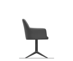 DrehstuhlGreg-Flex Bouclé Soft Schlamm Kreuzgestell breit Graphit 360° drehbar Wippfunktion Taschenfederkern Sofort versandfertig
